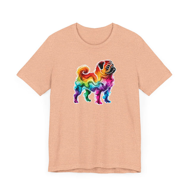 Rainbow Pug T-shirt,Pride Shirt,Dog Lover Top,Rainbow Animals,LGBTQ+ Tee, Pug owner, Pug gift