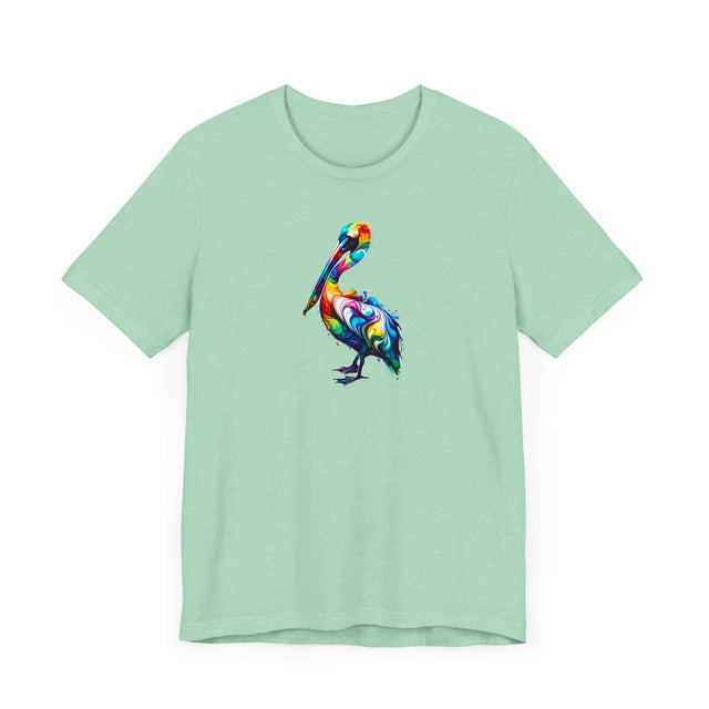 Rainbow Pelican Alcohol Ink T-shirt, Pride Shirt,Bird Lover T shirt, LGBTQ+, BGLT, Avian,Pelican lover