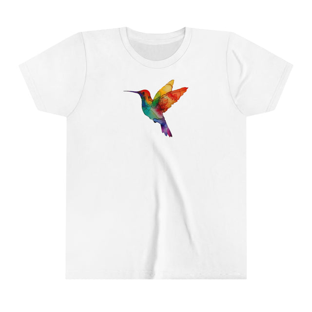 Rainbow Hummingbird T-shirt,Pride Shirt,Bird Lover Top,Rainbow Animals,LGBTQ+ Tee,Queer,Gay,Lesbian,Bisexual,Trans,Youth Size