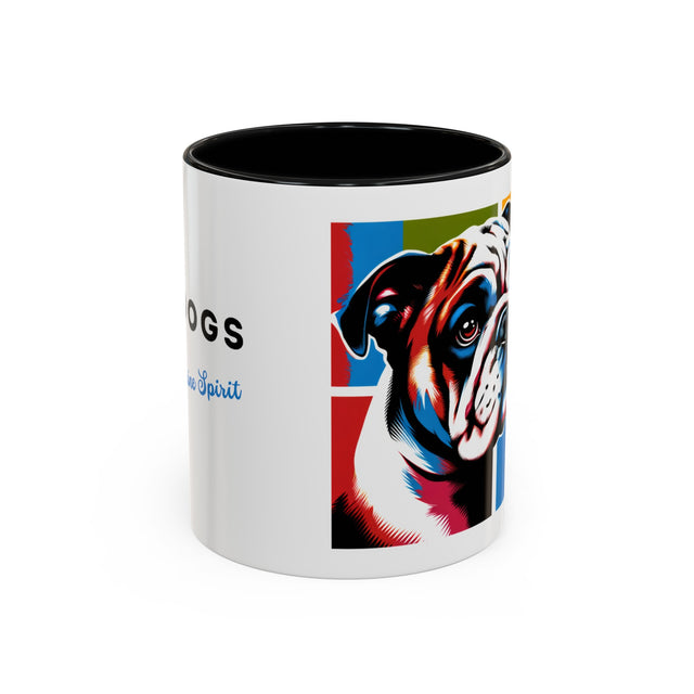Bulldog Coffee Cup,4-Panel Pop Art Mug,English Bulldog Lover,Bully Mom,Bully Dad,Sourmug Gift,Bulldogger Gift,British Bulldog