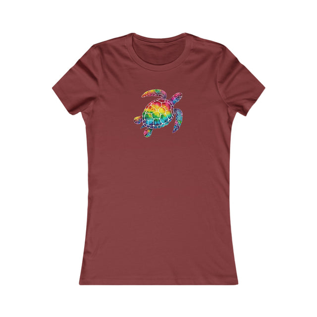 Rainbow Sea Turtle T-shirt, Pride Shirt, LBGT, Sea Turtle T shirt, LGBTQ+, BGLT, Ocean,Women's Favorite Tee