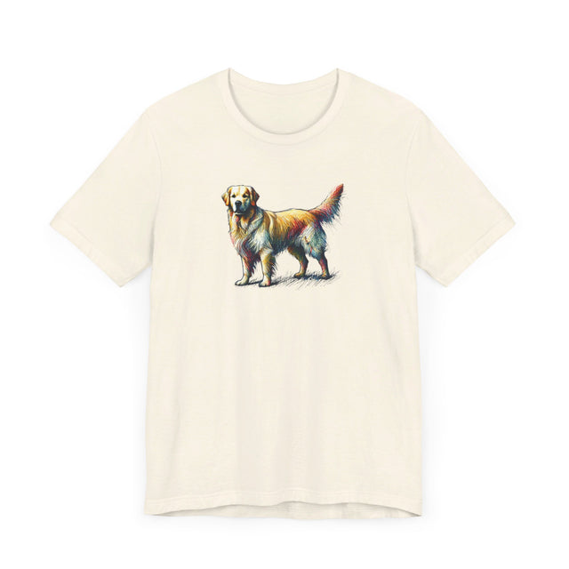 Golden Retriever Scribble T-shirt, Dog Lover Tee