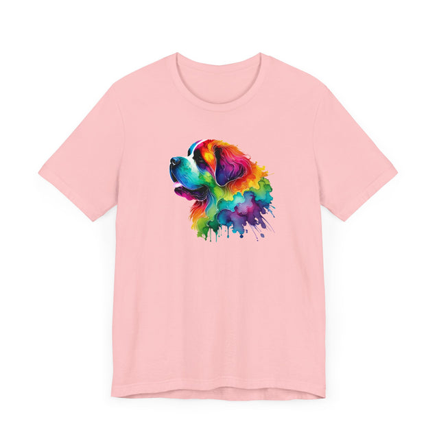 Rainbow St. Bernard Head T-shirt,Pride Shirt,Dog Lover Top,Rainbow Animals,LGBTQ+ Tee, Saint Bernard owner, St Bernard gift