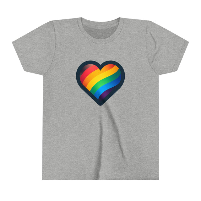 Philadelphia Pride Rainbow Heart T-shirt, Youth Size