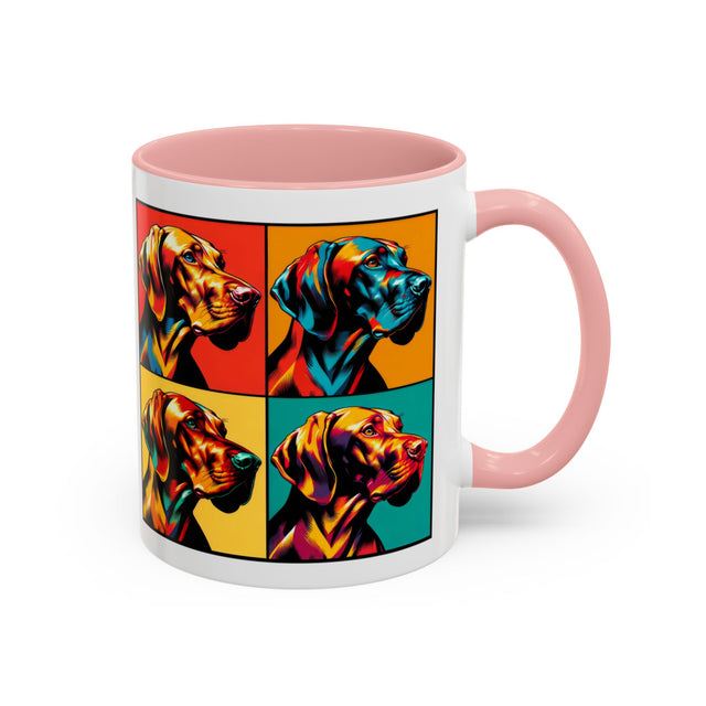 Vizsla Coffee Cup,4-Panel Pop Art Mug,Vizsla Lover,Vizsla Mom,Vizsla Dad,Dog Lover Gift,Vizsla Gift