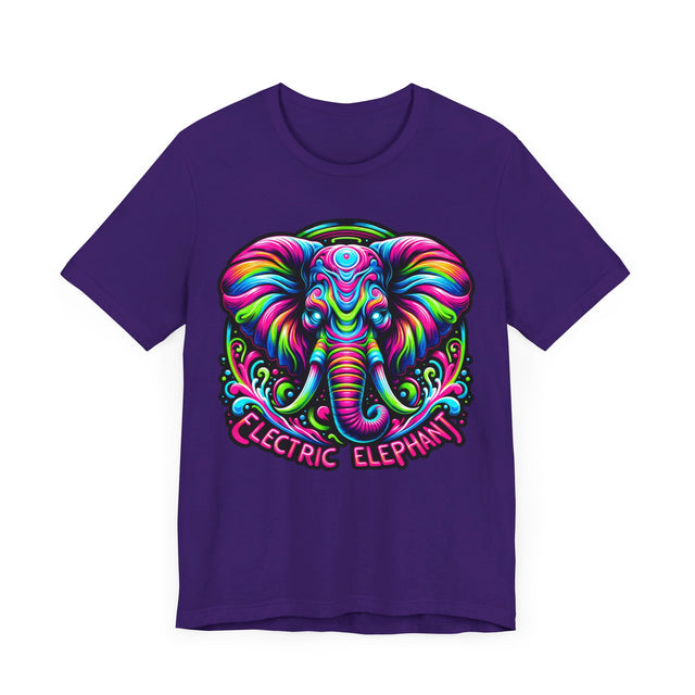 Electric Elephant T-shirt, Pachyderm Lover Top