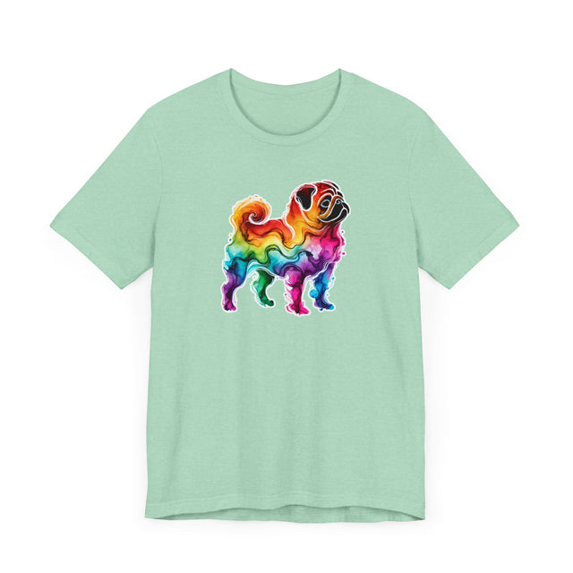 Rainbow Pug T-shirt,Pride Shirt,Dog Lover Top,Rainbow Animals,LGBTQ+ Tee, Pug owner, Pug gift