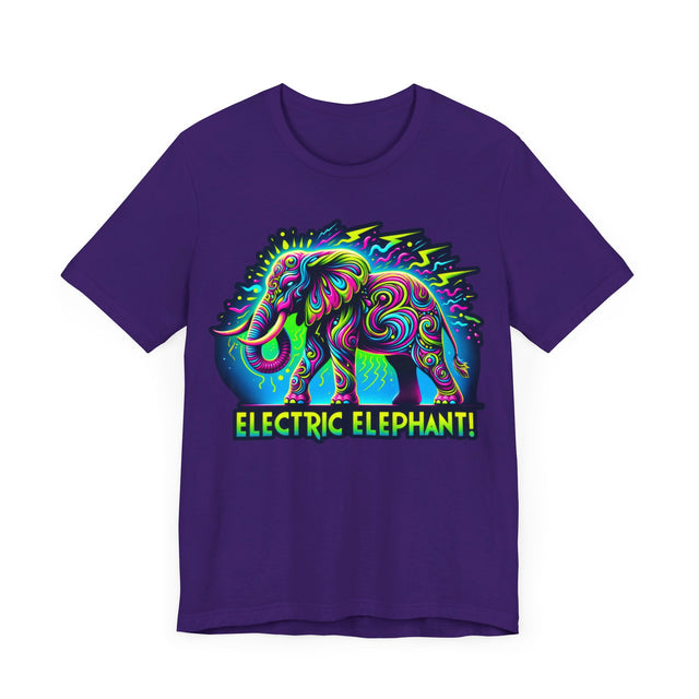 Electric Elephant T-shirt, Pachyderm Lover Tee