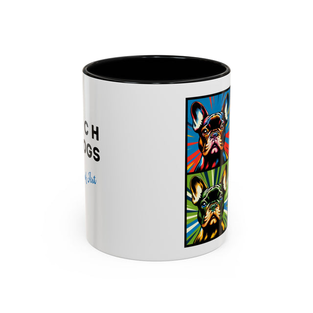 French Bulldog Coffee Mug,4-Panel Pop Art Mug,French Bulldog Lover,Frenchie Mom,Frenchie Dad,Dog Lover Gift,Frenchie Gift