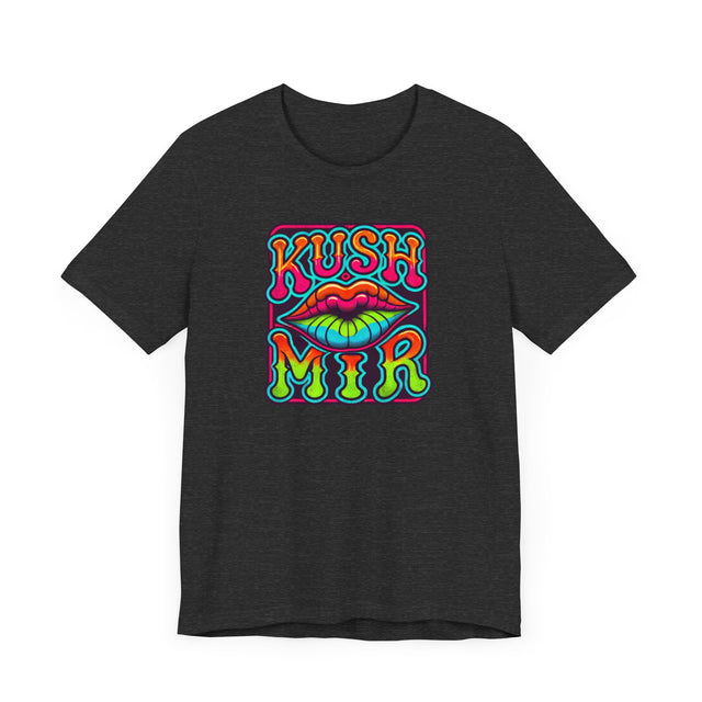 Kush Mir "Kiss Me" psychedelic T-shirt, Yiddish Lover Shirt, Valentine's Day