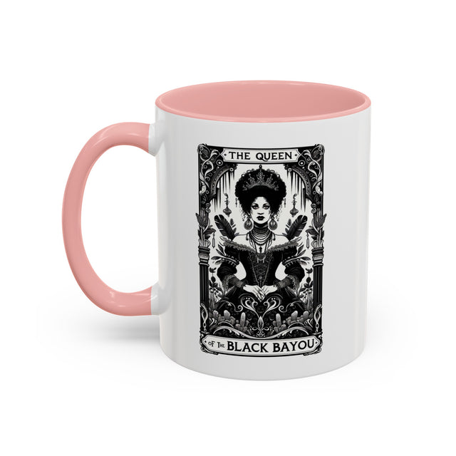 Queen of Black Bayou,Tarot card mug,Mothers Day Gift,Gift for her,Wife Gift,Black Queen cup,Gift for Mom, Black Mom Gift, Black Mother cup