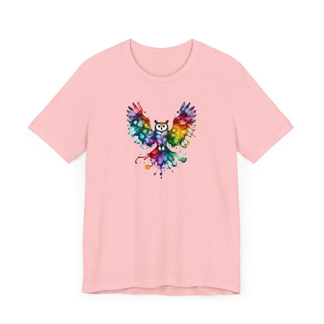 Rainbow Owl Alcohol Ink T-shirt, Pride Shirt,Bird Lover T shirt, LGBTQ+, BGLT, Avian