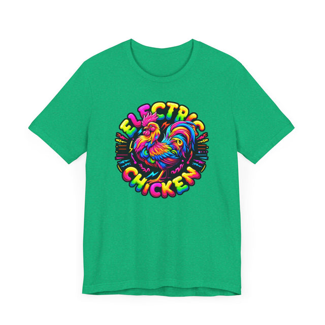 Neon Electric Chicken T-shirt, Fowl Tee
