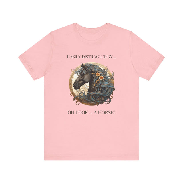 Easily Distracted By Horses shirt, Horse Lover gift, Horse Lover Shirt, Equestrian Gift, Horse Owner gift, Funny Horse Shirt, stables shirt