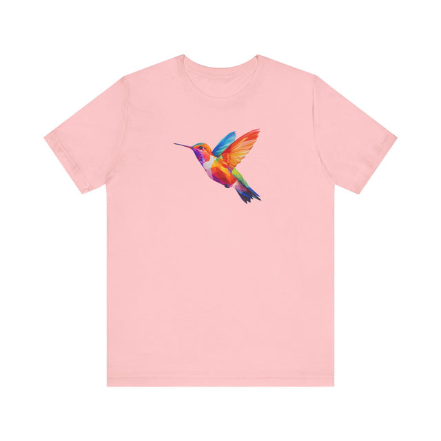 Geometric Rainbow Hummingbird T-shirt,Pride Shirt,Bird Lover Top,Rainbow Animals,LGBTQ+ Tee,Queer,Gay,Lesbian,Bisexual,Trans,BGLT,LBGT