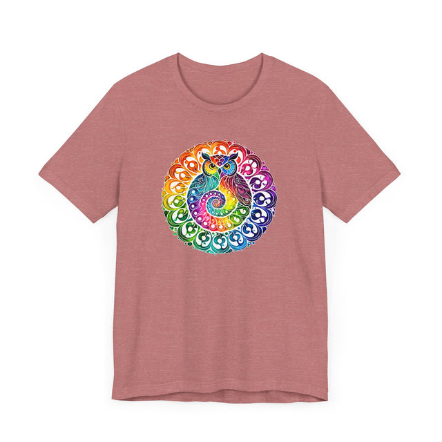 Rainbow Owl Mandala Alcohol Ink T-shirt, Pride Shirt,Bird Lover T shirt, LGBTQ+, BGLT, Avian