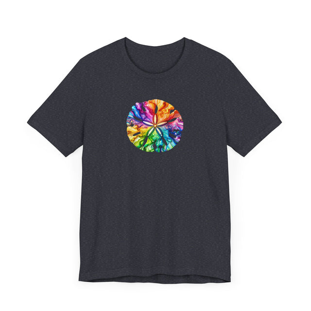 Rainbow Sand Dollar Alcohol Ink,Sea life lover,Ocean Life,Nautical,Pride Shirt,LGBTQ+ Tee