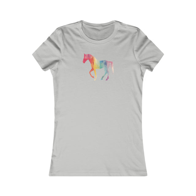 Geometric Rainbow Horse T-shirt,Pride Shirt,Equine Lover Top,Rainbow Animals,LGBTQ+ Tee,Queer,Gay,Lesbian,Bisexual,Trans,Women's Favorite Tee