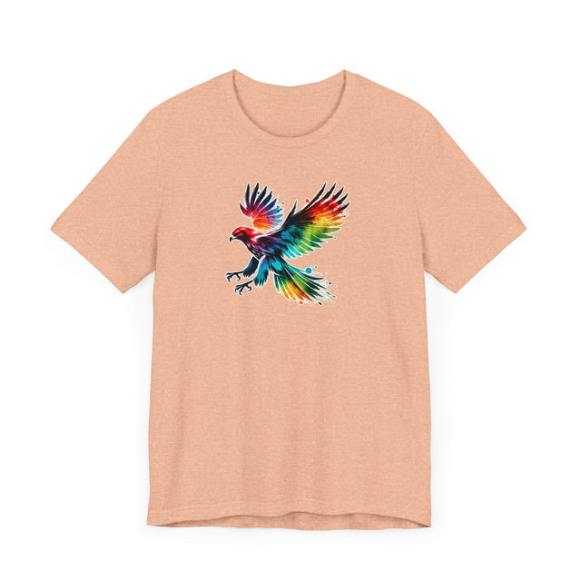 Rainbow Hawk Alcohol Ink T-shirt, Pride Shirt,Bird Lover T shirt, LGBTQ+, BGLT, Avian