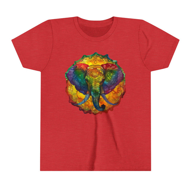 Rainbow Elephant Mandala T-shirt,Pride Shirt,Elephant Lover Top,Rainbow Animals,LGBTQ+ Tee,Queer,Gay,Lesbian,Bisexual,Trans,Youth Size
