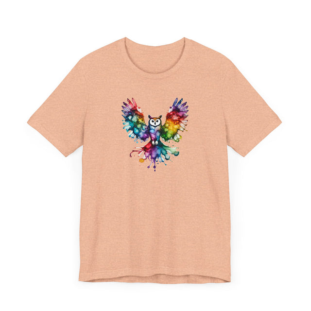 Rainbow Owl Alcohol Ink T-shirt, Pride Shirt,Bird Lover T shirt, LGBTQ+, BGLT, Avian
