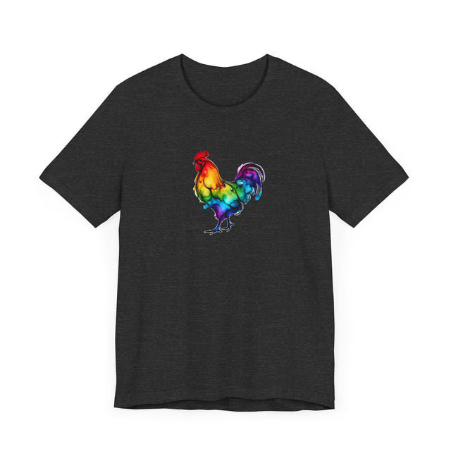 Rainbow Chicken Alcohol Ink T-shirt, Bird Lover T shirt, LGBTQ+, BGLT,Pride Shirt,Chicken Lover