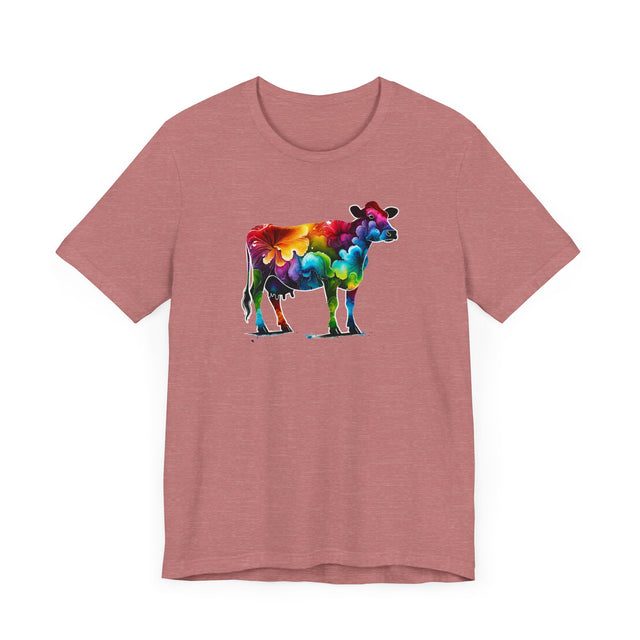 Rainbow Holstein Cow,Cow lover,Cattle tee,Bovine shirt,Pride Shirt,Rainbow,Pride Parade T shirt,LGBTQ+ Ally Tee