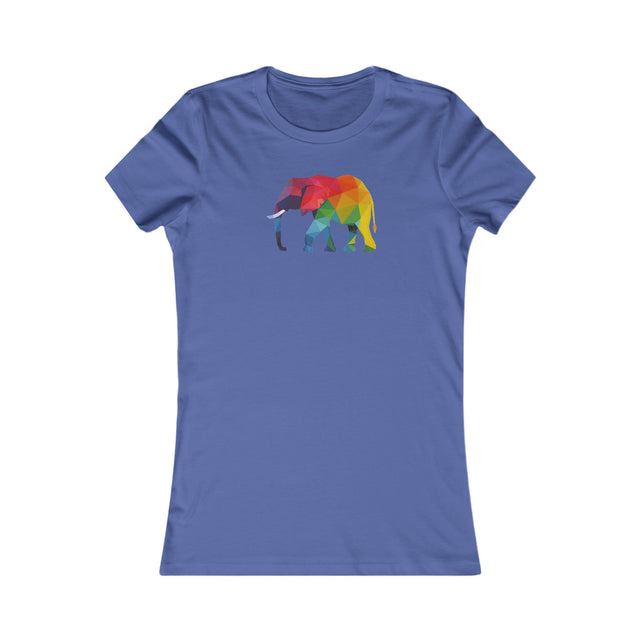 Geometric Rainbow Elephant T-shirt,Pride Shirt,Elephant Lover Top,Rainbow Animals,LGBTQ+ Tee,Queer,Gay,Lesbian,Bisexual,Trans,Women's Favorite Tee