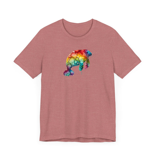 Rainbow Manatee Alcohol Ink,Sea life lover,Ocean Life,Nautical,Pride Shirt,LGBTQ+ Tee