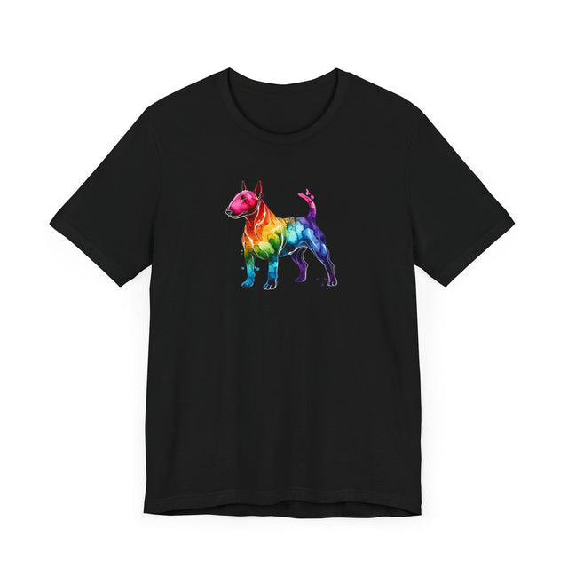 Rainbow Bull Terrier T-shirt,Pride Shirt,Dog Lover Top,Rainbow Animals,LGBTQ+ Tee, Bull Terrier gift