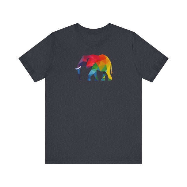 Geometric Rainbow Elephant T-shirt,Pride Shirt,Elephant Lover Top,Rainbow Animals,LGBTQ+ Tee,Queer,Gay,Lesbian,Bisexual,Trans,BGLT,LBGT