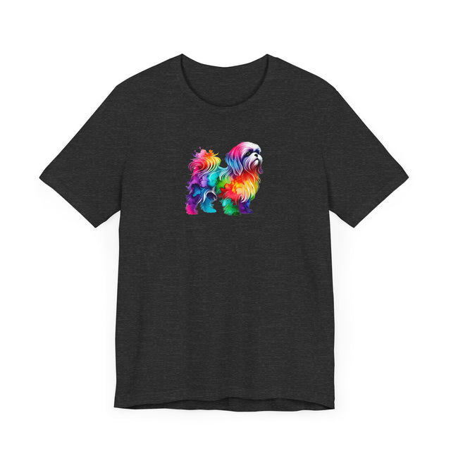 Rainbow Shih Tzu T-shirt,Pride Shirt,Dog Lover Top,Rainbow Animals,LGBTQ+ Tee, Shih Tzu owner, Schnauzer gift