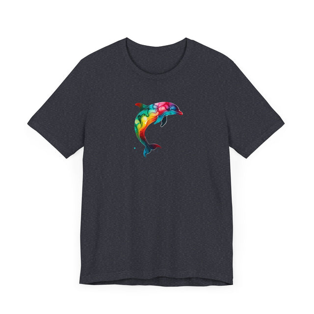 Rainbow Dolphin Alcohol Ink,Sea life lover,Ocean Life,Nautical,Pride Shirt,LGBTQ+ Tee