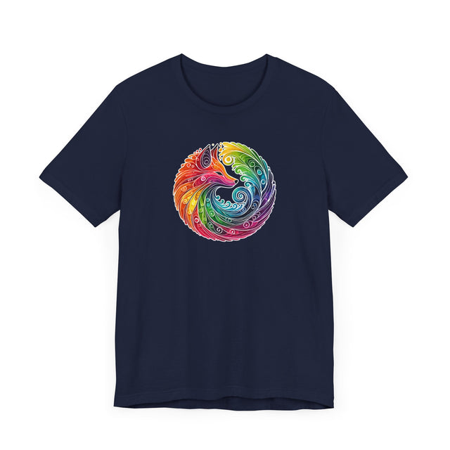 Rainbow Fox Spiral,Vixen lover,Foxy tee,Pride Shirt,Rainbow,Pride Parade T shirt,LGBTQ+ Ally Tee