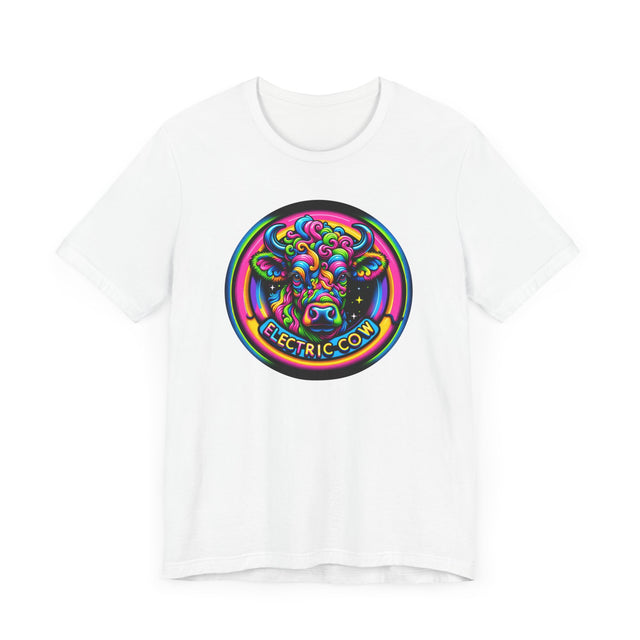 Neon Electric Cow T-shirt, Bovine Tee