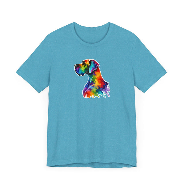 Rainbow Great Dane Head T-shirt,Pride Shirt,Dog Lover Top,Rainbow Animals,LGBTQ+ Tee, Dane owner, Great Dane gift