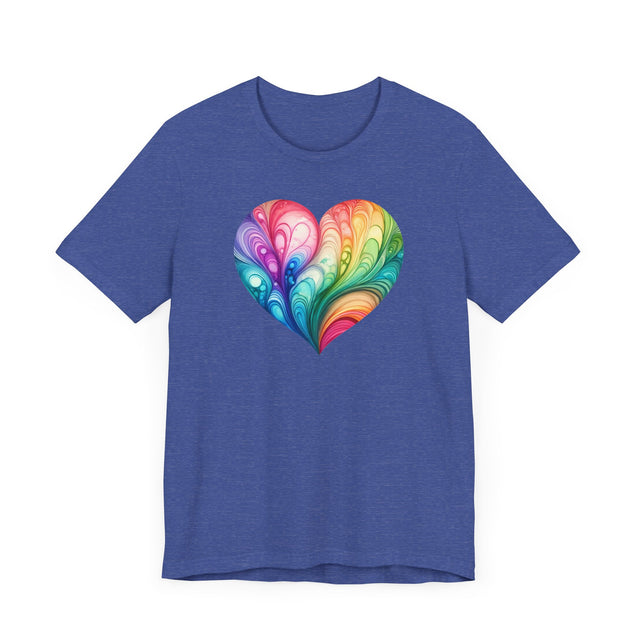 Rainbow Heart Streams Alcohol Ink Shirt, Pride Shirt
