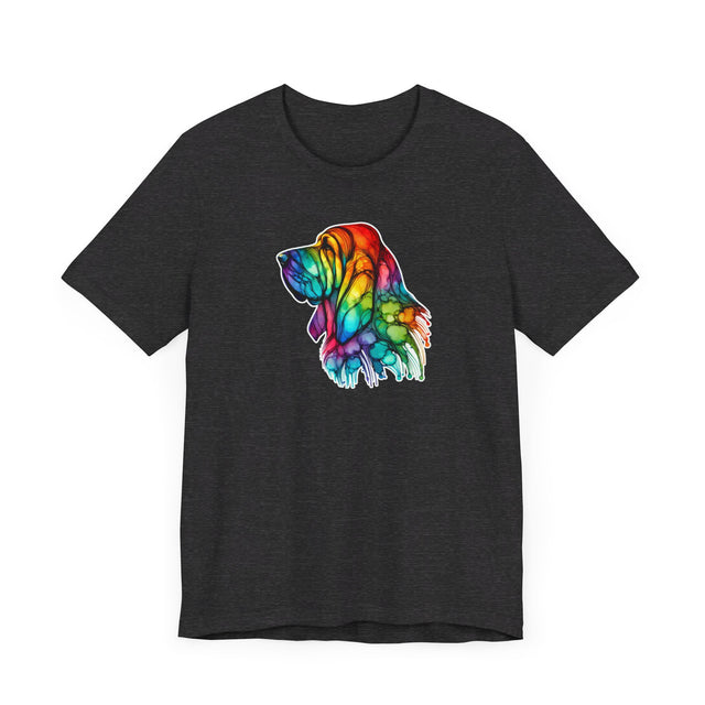 Rainbow Bloodhound Head T-shirt,Pride Shirt,Dog Lover Top,Rainbow Animals,LGBTQ+ Tee, Bloodhound Owner gift