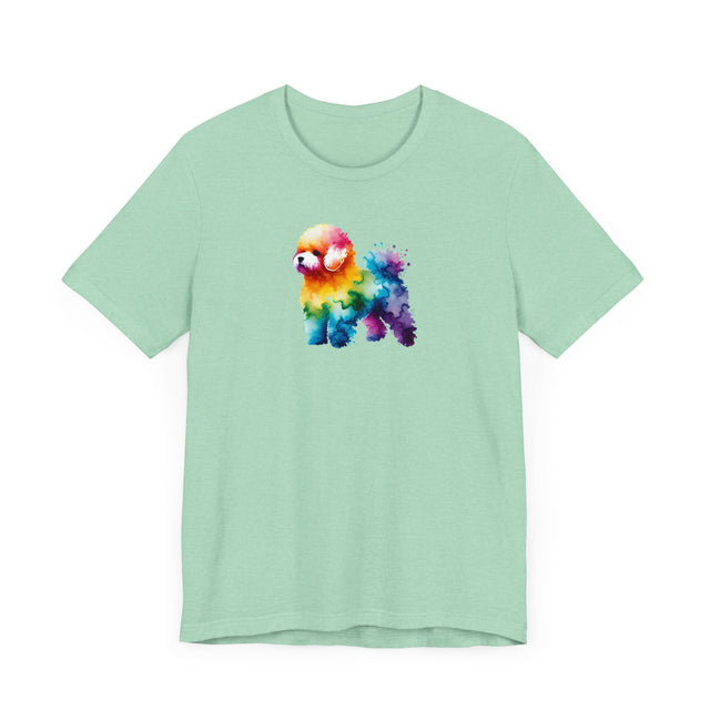 Rainbow Bichon Frise T-shirt,Pride Shirt,Dog Lover Top,Rainbow Animals,LGBTQ+ Tee, Bichon Owner gift