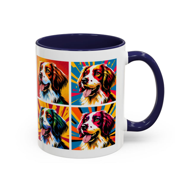Brittanys Coffee Cup,4-Panel Pop Art Mug,Brittany Lover,Brittany Mom,Brittany Dad,Dog Lover Gift,Brittany Gift