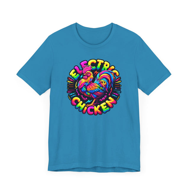 Neon Electric Chicken T-shirt, Fowl Tee