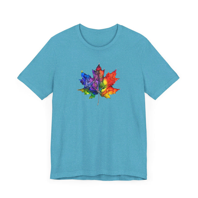 Rainbow Maple Leaf T-shirt, Pride Shirt, Canadian Pride Tee