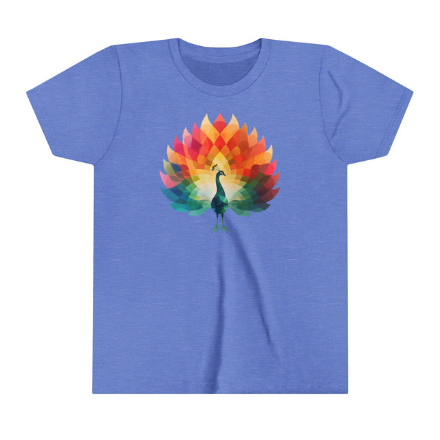 Rainbow Peacock T-shirt, Kids size, Youth Size