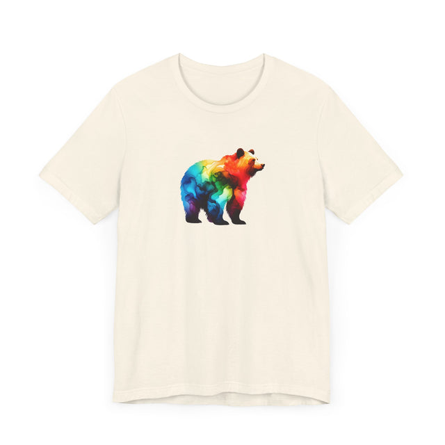 Rainbow Brown Bear Alcohol Ink T-shirt, Pride Shirt,Animal Lover T shirt, LGBTQ+,Big Bear