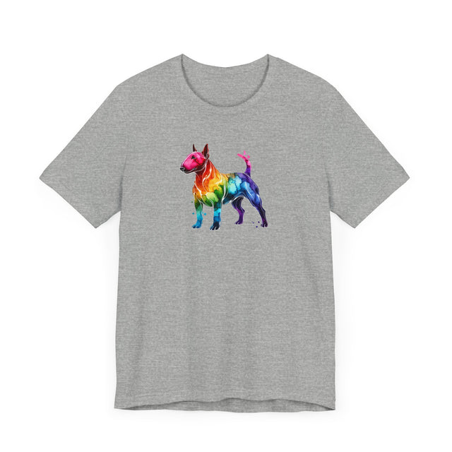 Rainbow Bull Terrier T-shirt,Pride Shirt,Dog Lover Top,Rainbow Animals,LGBTQ+ Tee, Bull Terrier gift