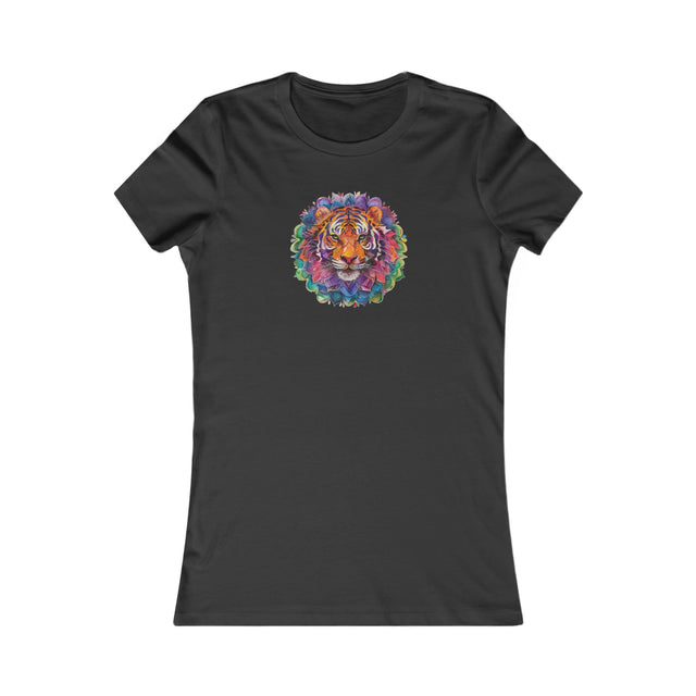 Tiger Rainbow Mandala T-shirt,Pride Shirt,Tiger Lover Top,Rainbow Animals,LGBTQ+ Tee,Women's Favorite Tee