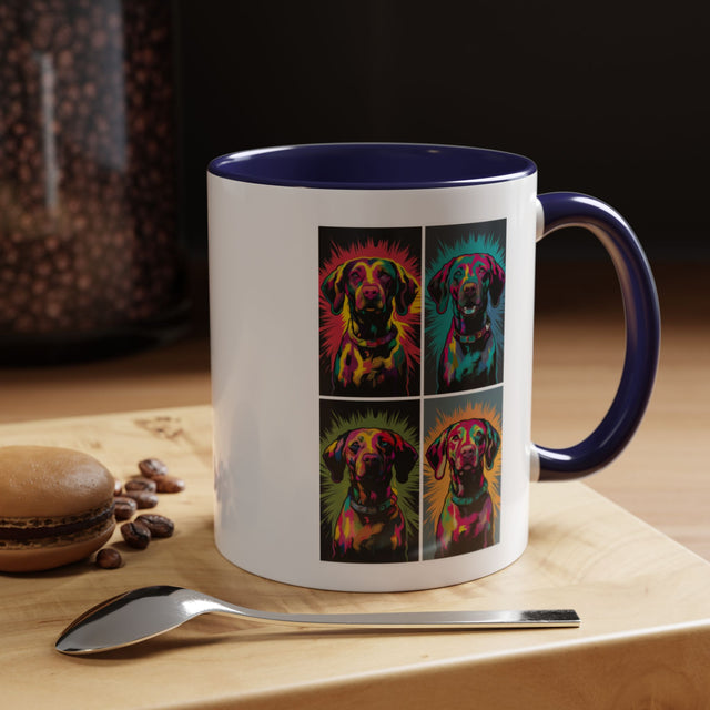 Vizsla Coffee Cup,4-Panel Pop Art Mug,Vizsla Lover,Vizsla Mom,Vizsla Dad,Dog Lover Gift,Vizsla Gift