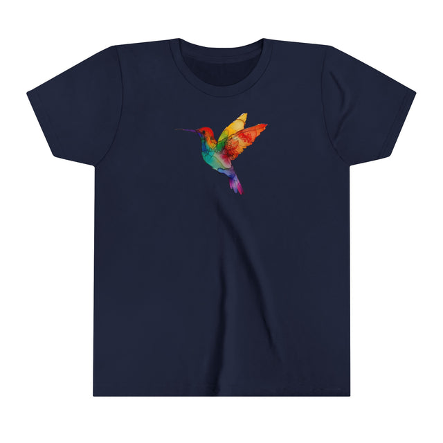 Rainbow Hummingbird T-shirt,Pride Shirt,Bird Lover Top,Rainbow Animals,LGBTQ+ Tee,Queer,Gay,Lesbian,Bisexual,Trans,Youth Size