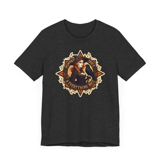 Pumpkin Spice & Everything Nice Witch Tee, Autumn T-shirt, Halloween Shirt