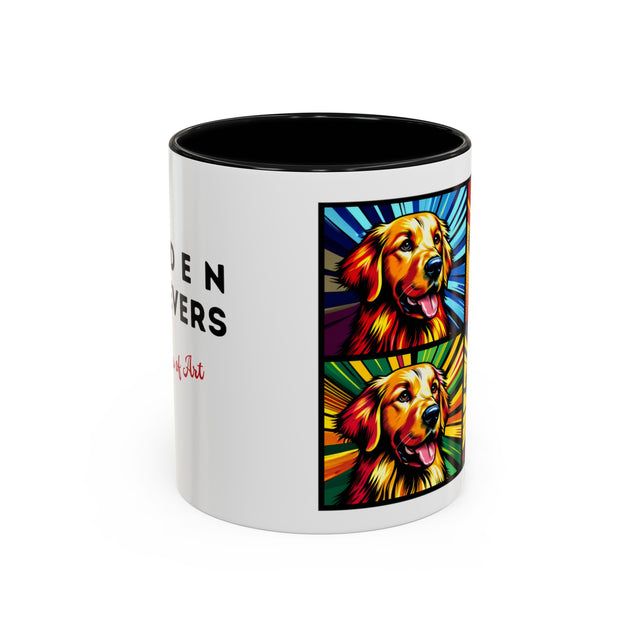 Golden Retriever Mug,4-Panel Pop Art Mug,Golden Retriever Lover,Golden Mom,Golden Dad,Dog Lover Gift,Golden Retriever Gift